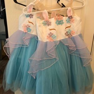 Two fantasy  Unicorn Dresses